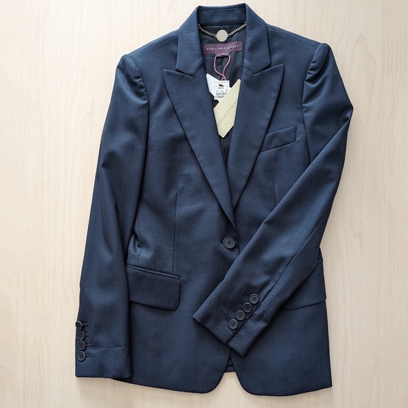 Stella McCartney Navy Wool Suit Blazer - Picture 4 of 4